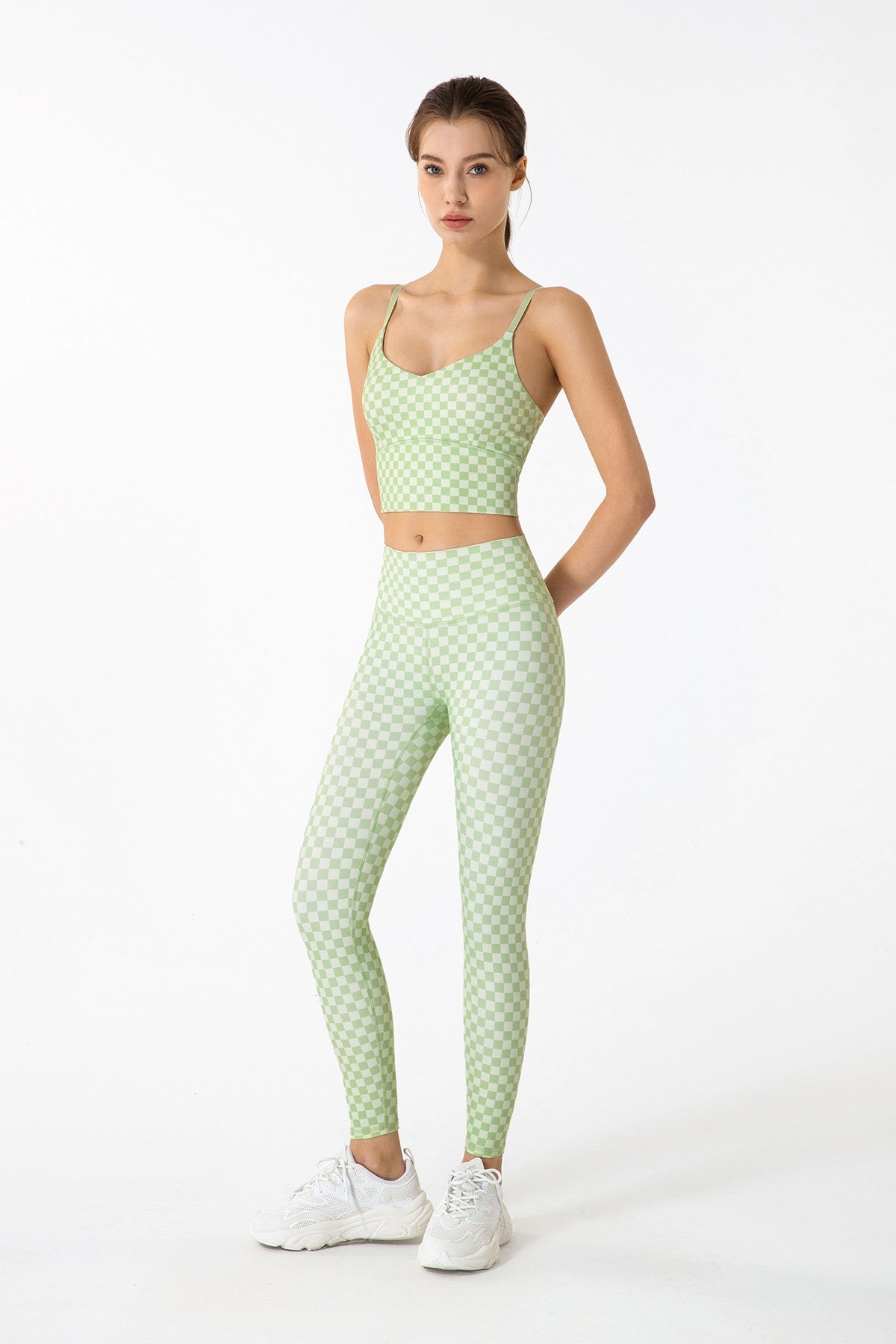 GRID GIRL Cami Bra & Workout Legging Sets by bornfocus