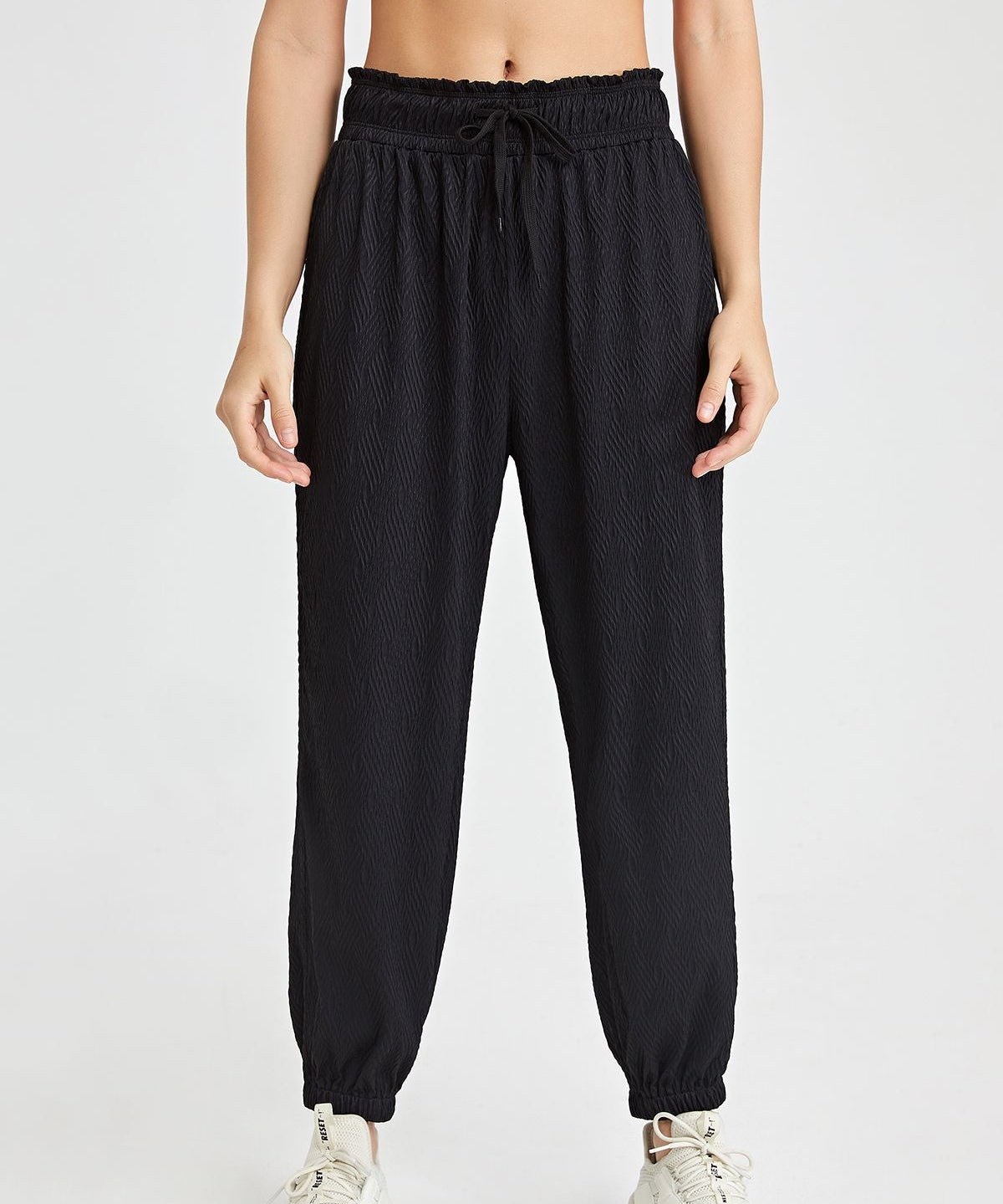 Tapered Boyfriend Jogger with Drawstring by bornfocus