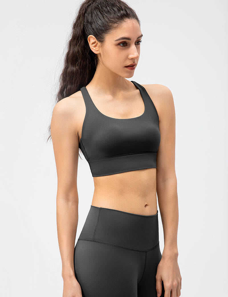 Strappy Back Sports Bra by bornfocus