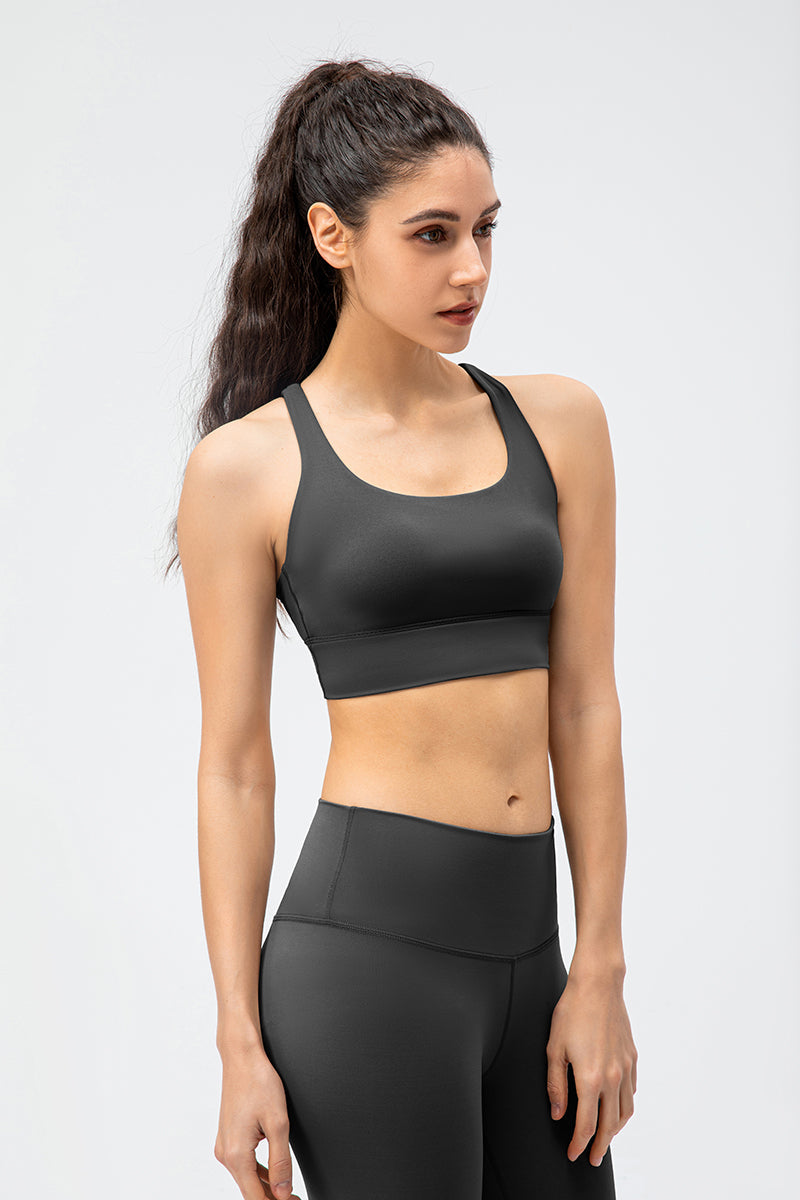 Strappy Back Sports Bra by bornfocus