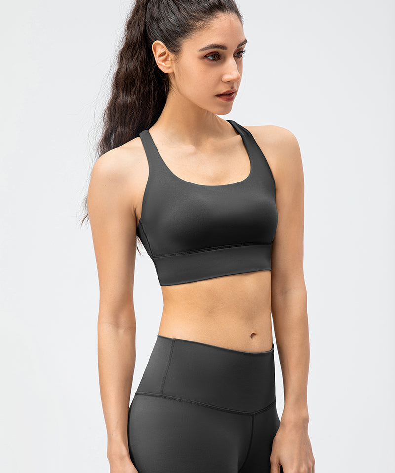 Strappy Back Sports Bra by bornfocus