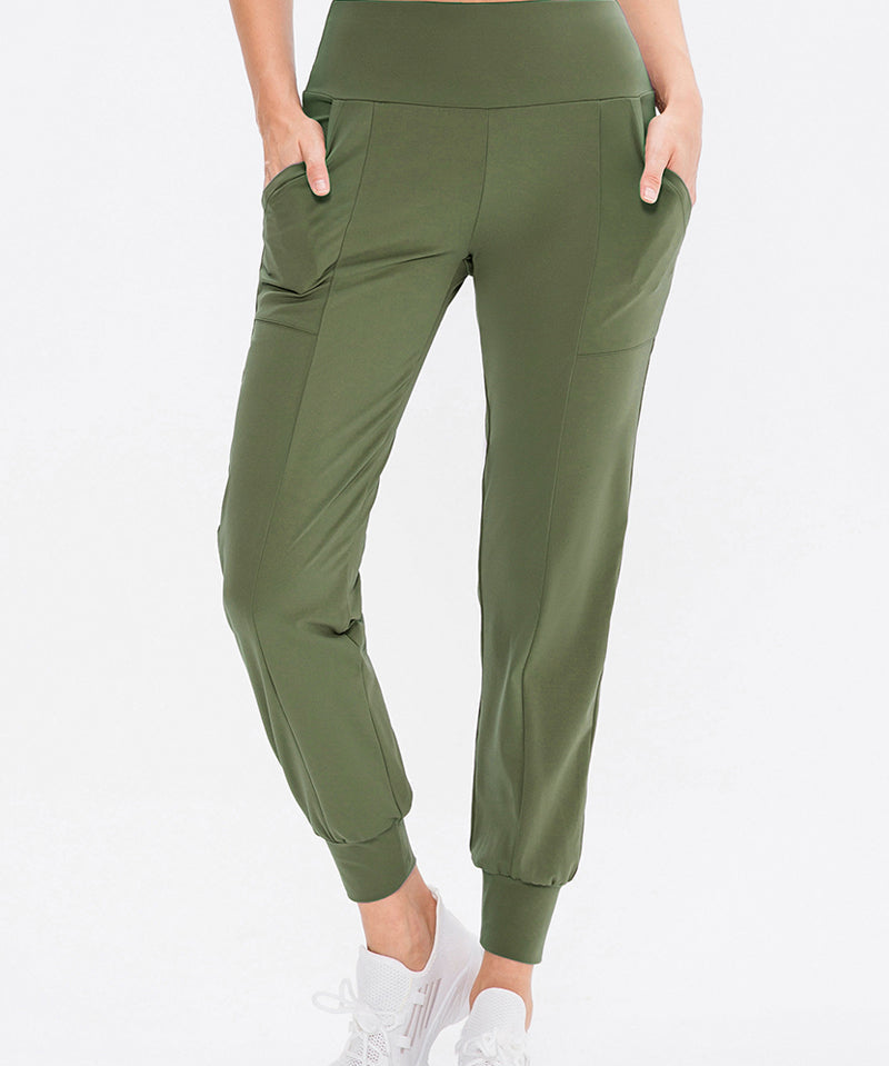 High-Waist Tapered Jogger by bornfocus