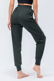 High-Waist Tapered Jogger Pant with Drawstring by bornfocus