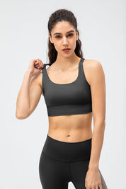 Strappy Back Sports Bra by bornfocus