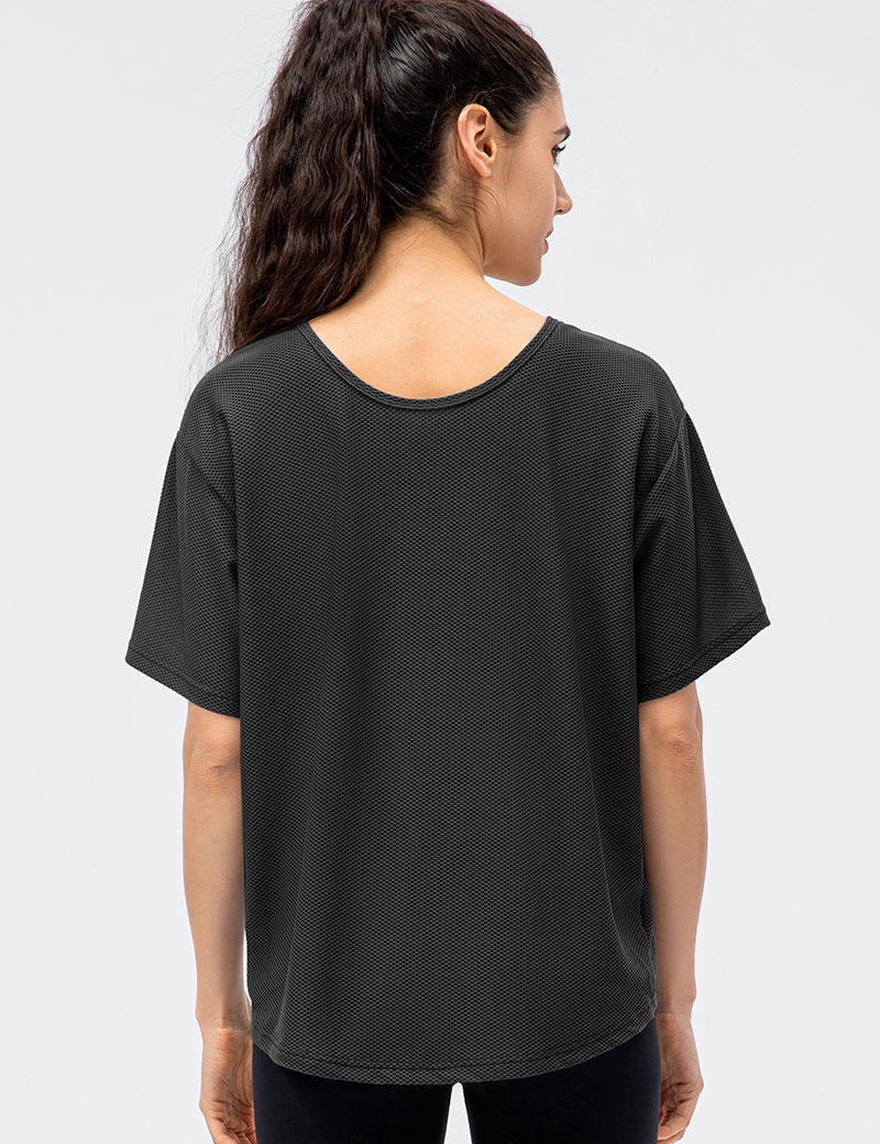 Crew Neck Short Sleeve T-Shirt by bornfocus