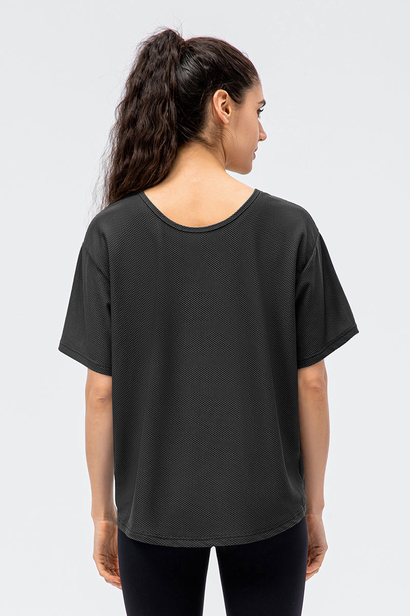 Crew Neck Short Sleeve T-Shirt by bornfocus