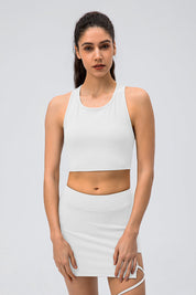 Ribbed Crop Tops Sleeveless Shirts by bornfocus