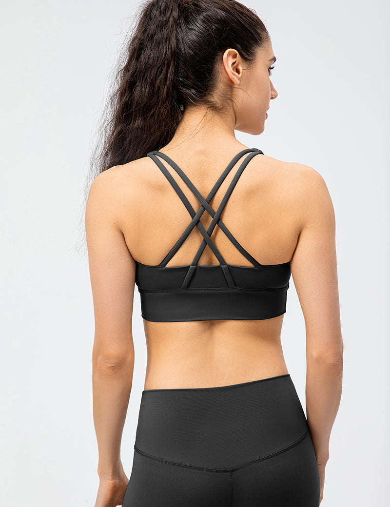 Strappy Back Sports Bra by bornfocus