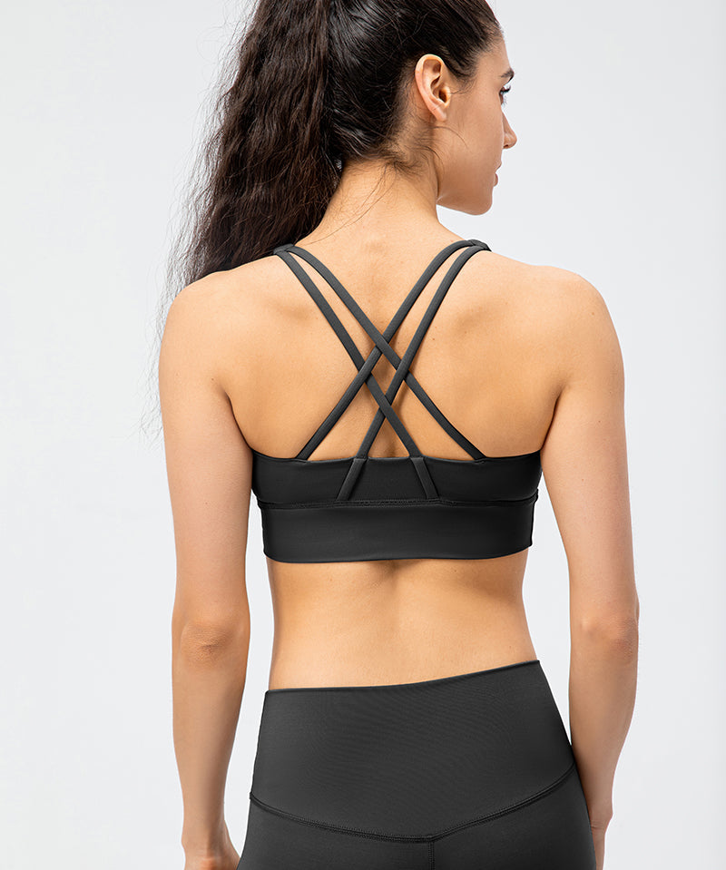 Strappy Back Sports Bra by bornfocus