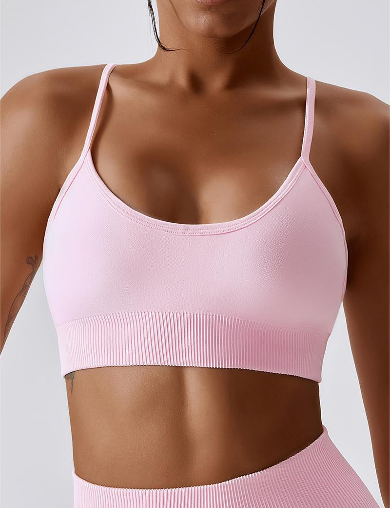 Seamless Crossover Sports Bra by bornfocus