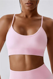 Seamless Crossover Sports Bra by bornfocus