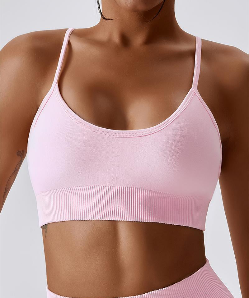 Seamless Crossover Sports Bra by bornfocus
