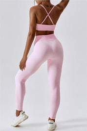 Seamless Crossover Sports Bra by bornfocus