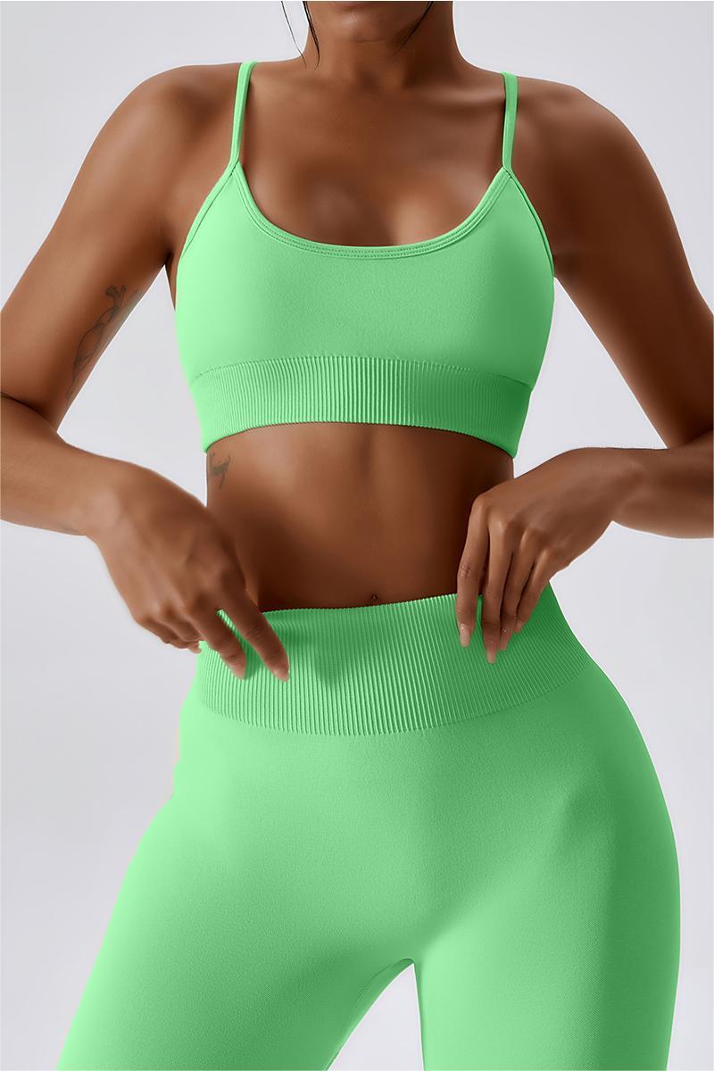 Seamless Crossover Sports Bra by bornfocus