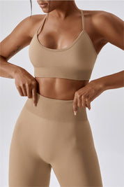 Seamless Crossover Sports Bra by bornfocus