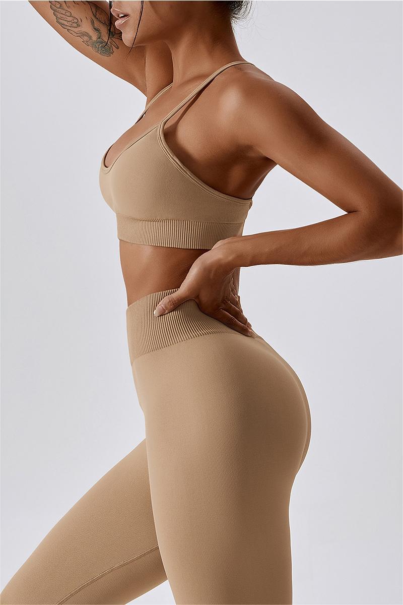 Seamless Crossover Sports Bra by bornfocus
