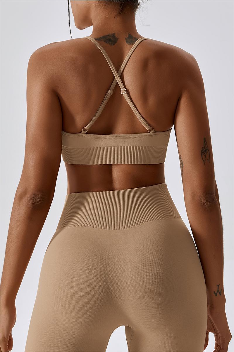 Seamless Crossover Sports Bra by bornfocus