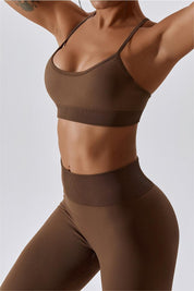 Seamless Crossover Sports Bra by bornfocus