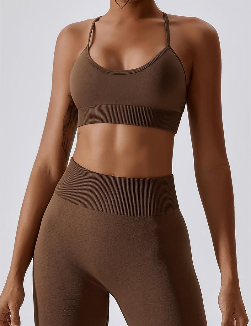 Seamless Crossover Sports Bra by bornfocus