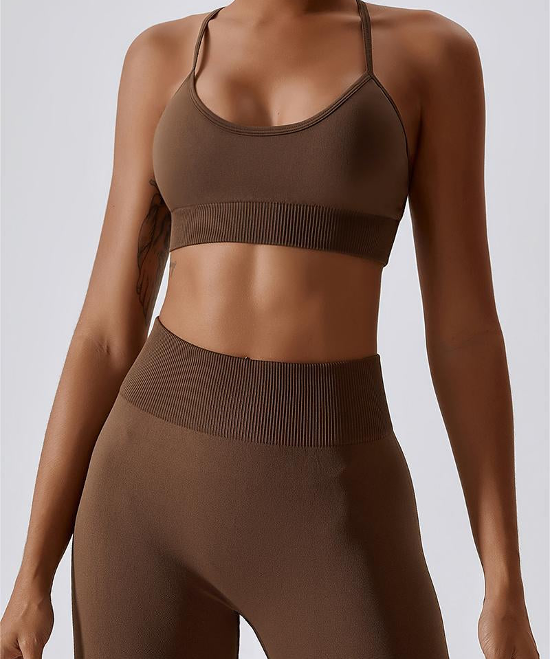 Seamless Crossover Sports Bra by bornfocus