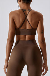 Seamless Crossover Sports Bra by bornfocus