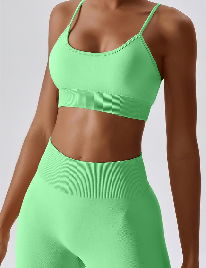 Seamless Crossover Sports Bra by bornfocus