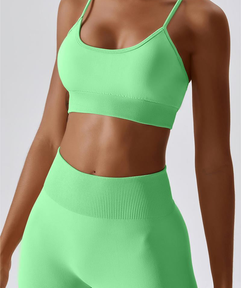 Seamless Crossover Sports Bra by bornfocus