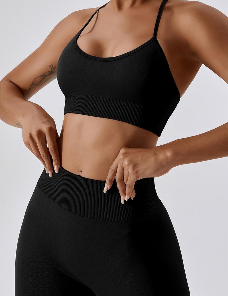 Seamless Crossover Sports Bra by bornfocus