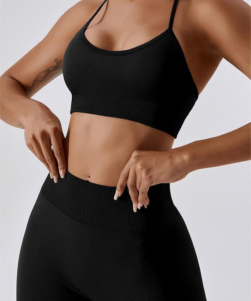 Seamless Crossover Sports Bra by bornfocus