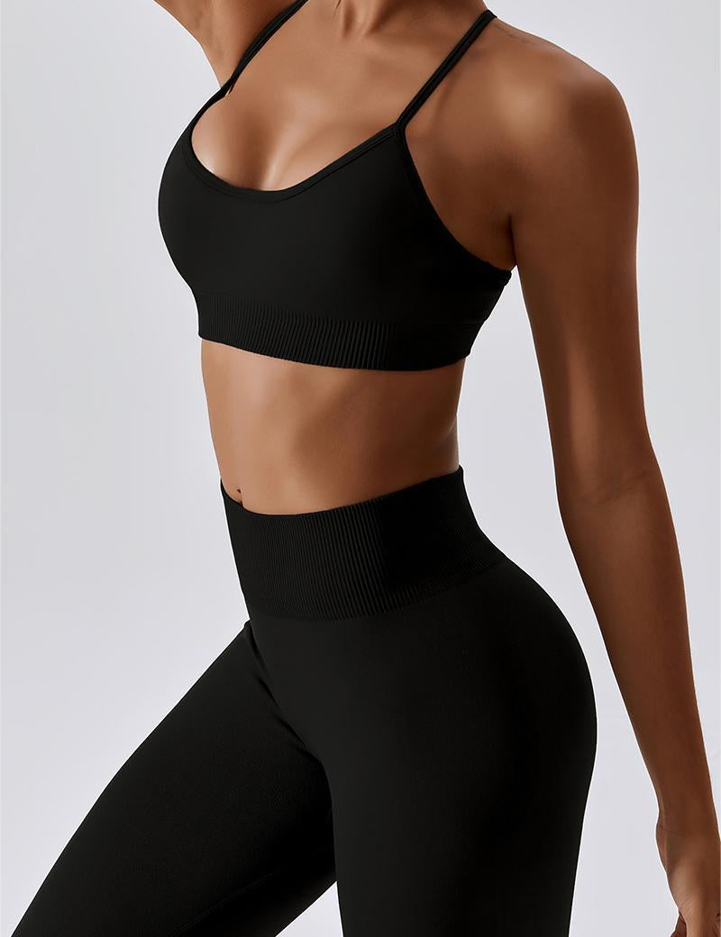 Seamless Crossover Sports Bra by bornfocus