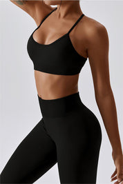 Seamless Crossover Sports Bra by bornfocus