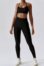Seamless Crossover Sports Bra by bornfocus