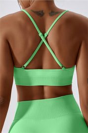 Seamless Crossover Sports Bra by bornfocus