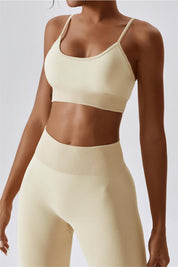 Seamless Crossover Sports Bra by bornfocus