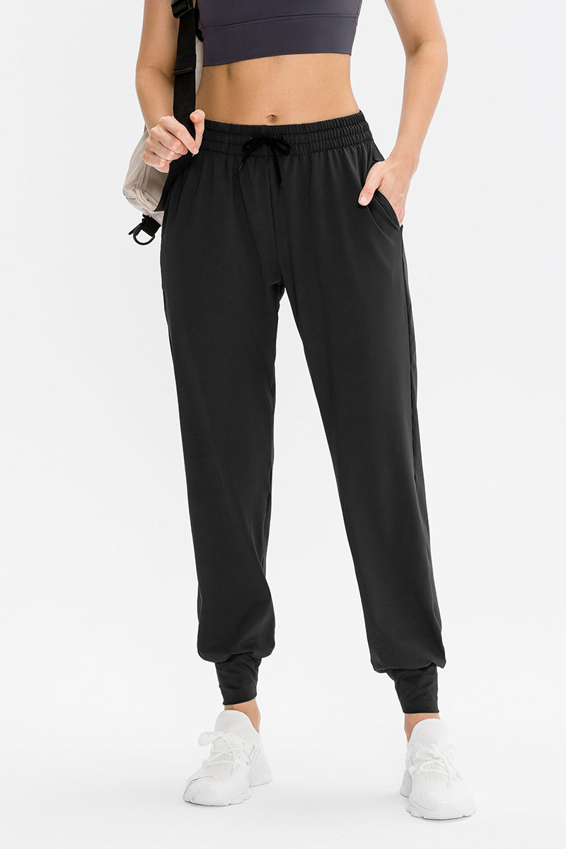 Tapered Jogger Pant with Drawstring by bornfocus