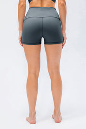 High-Rise Yoga Shorts by bornfocus