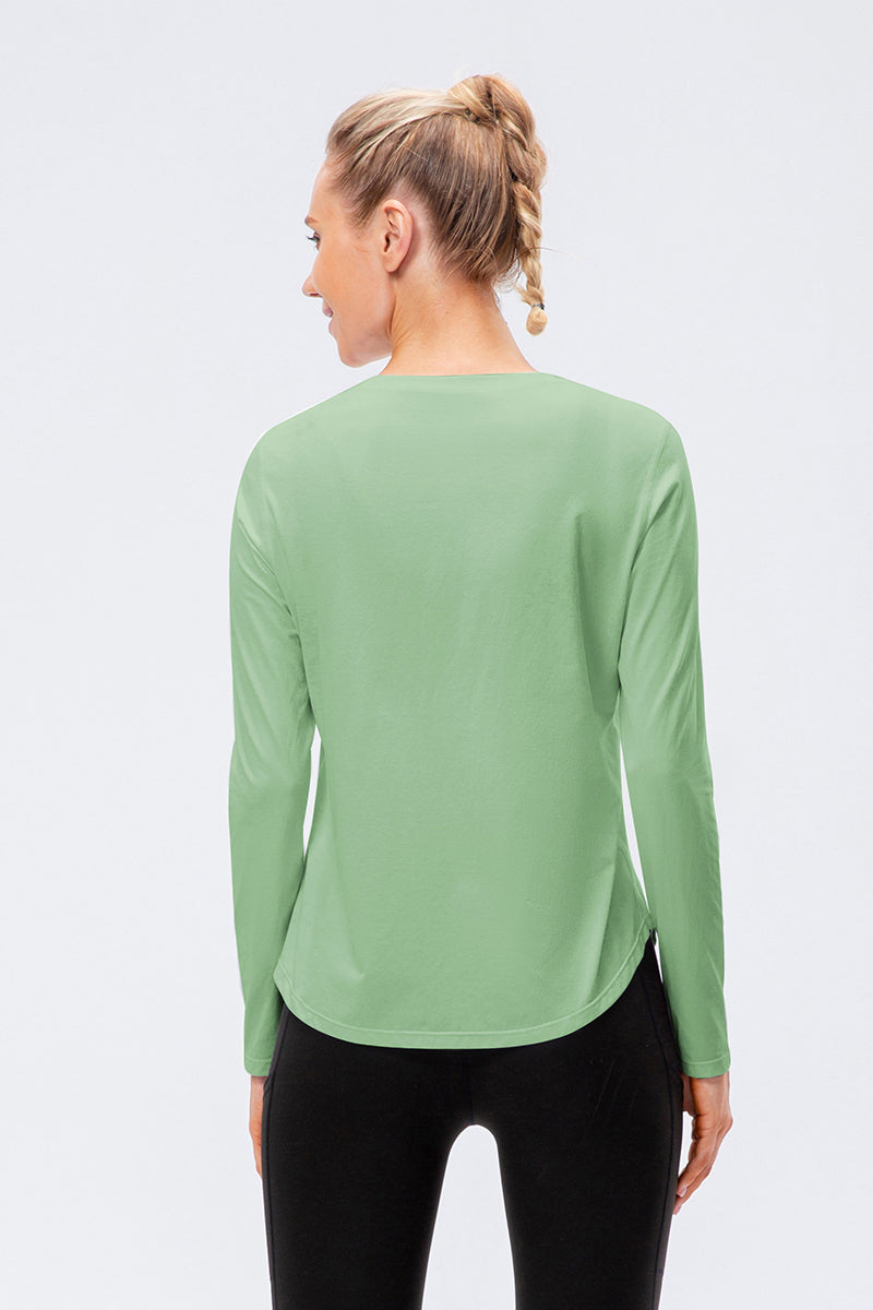 Crew Neck Long Sleeve T-Shirt by bornfocus