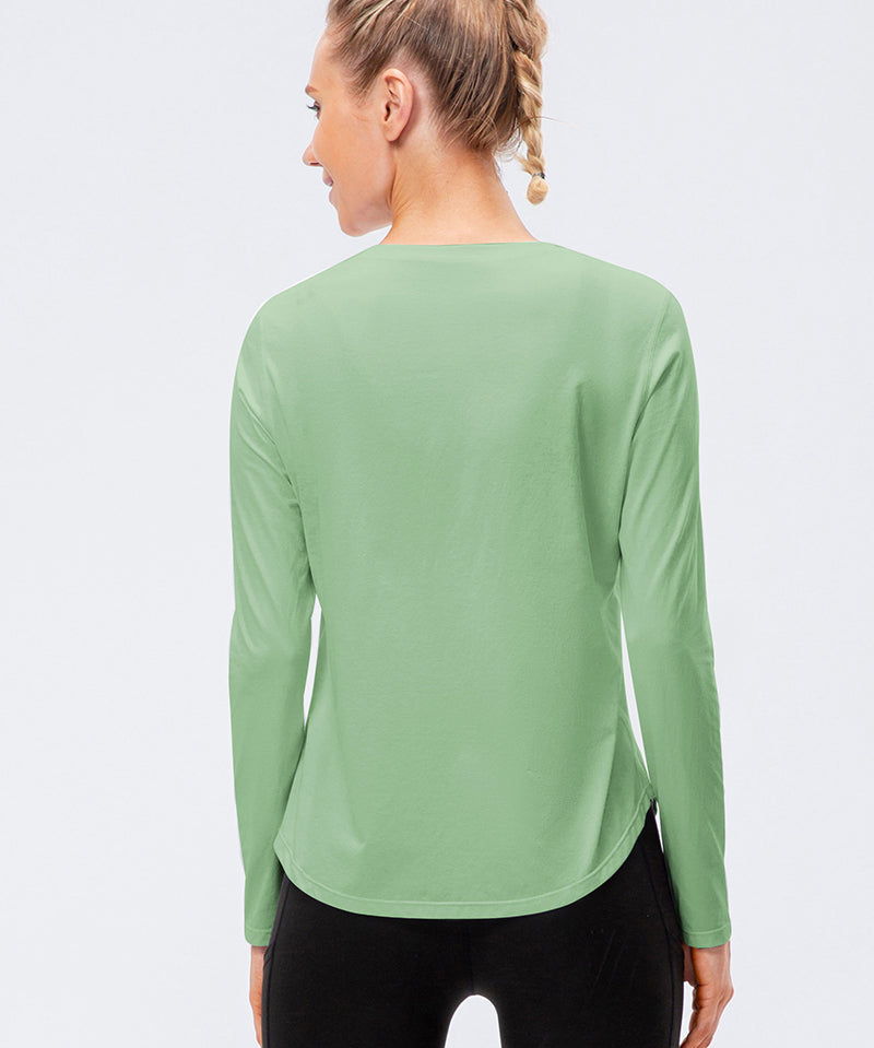 Crew Neck Long Sleeve T-Shirt by bornfocus