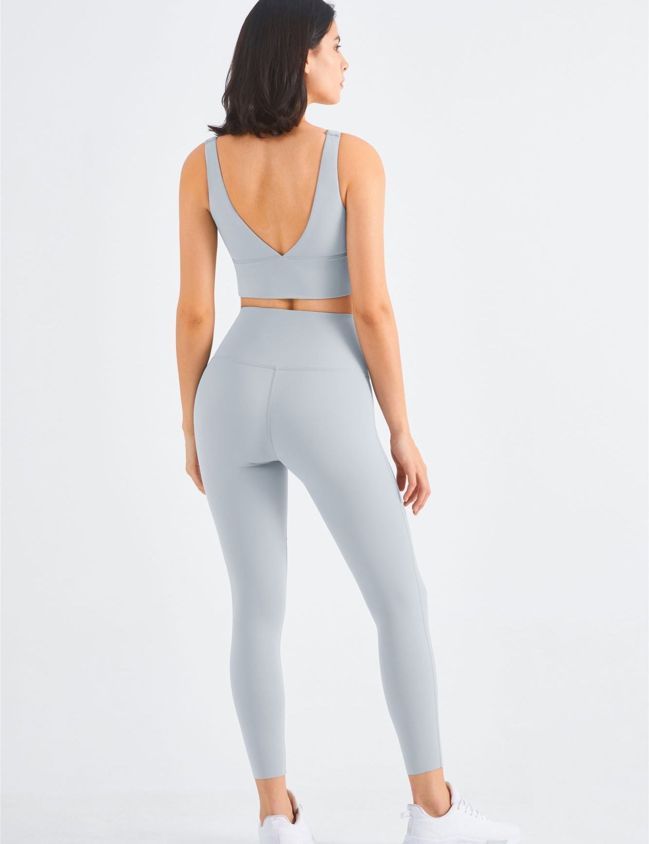 Backless Sports Bra & Gym Leggings Activewear Set by bornfocus