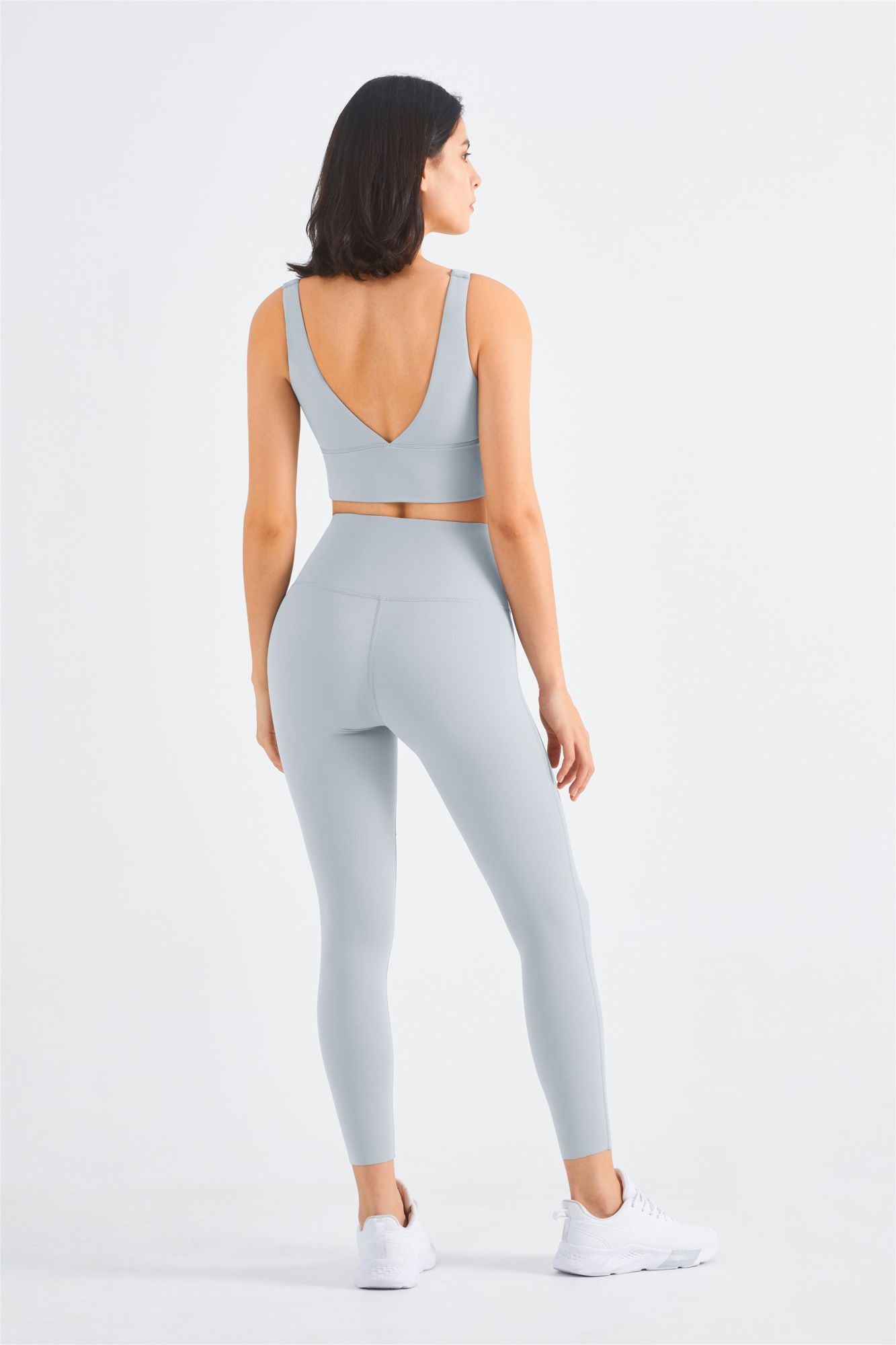 Backless Sports Bra & Gym Leggings Activewear Set by bornfocus