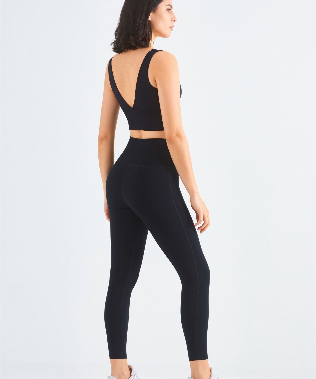 Backless Sports Bra & Gym Leggings Activewear Set by bornfocus