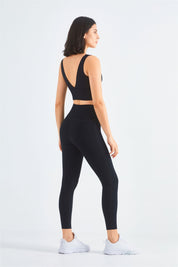 Backless Sports Bra & Gym Leggings Activewear Set by bornfocus