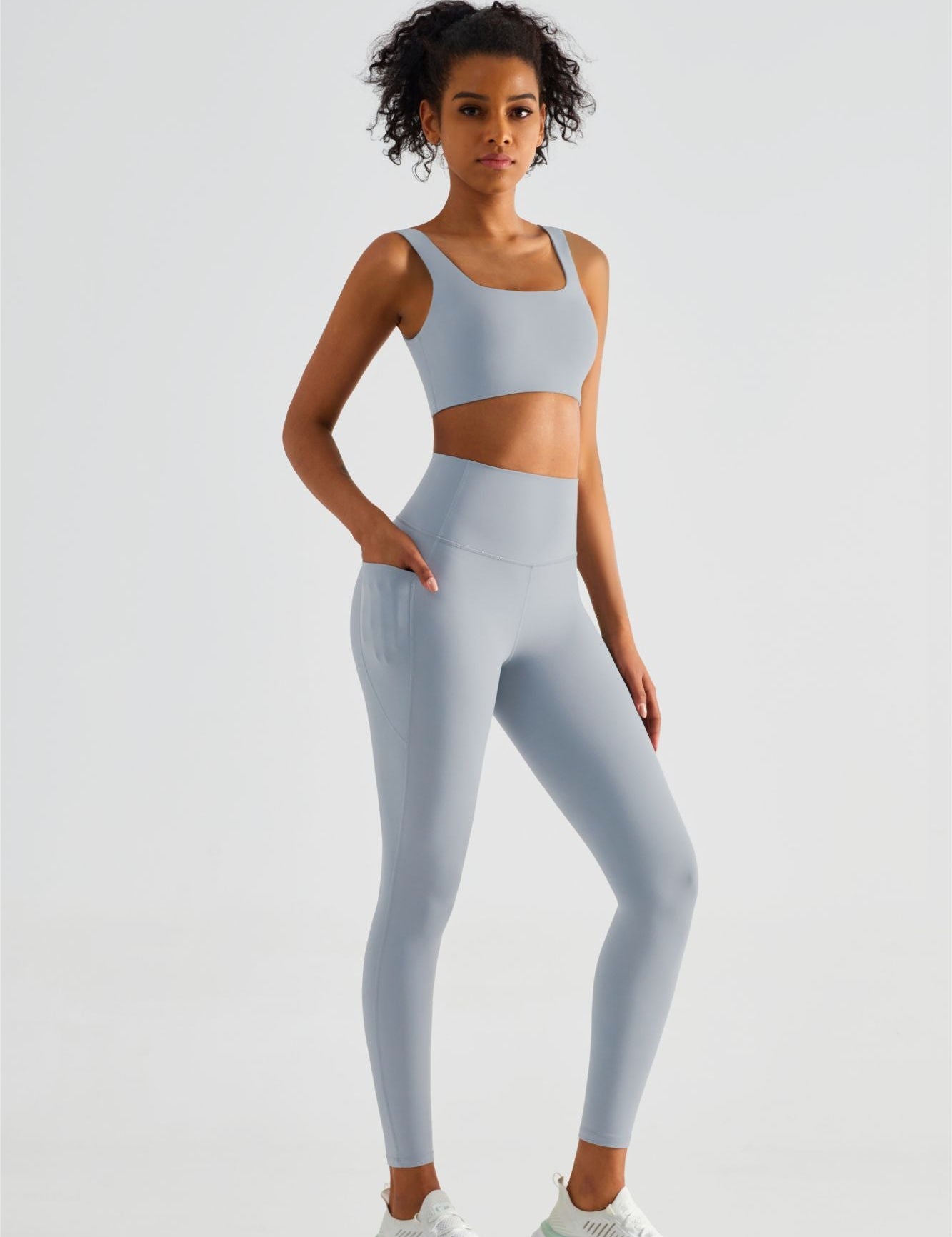 Backless Sports Bra & Yoga Leggings Activewear Set by bornfocus