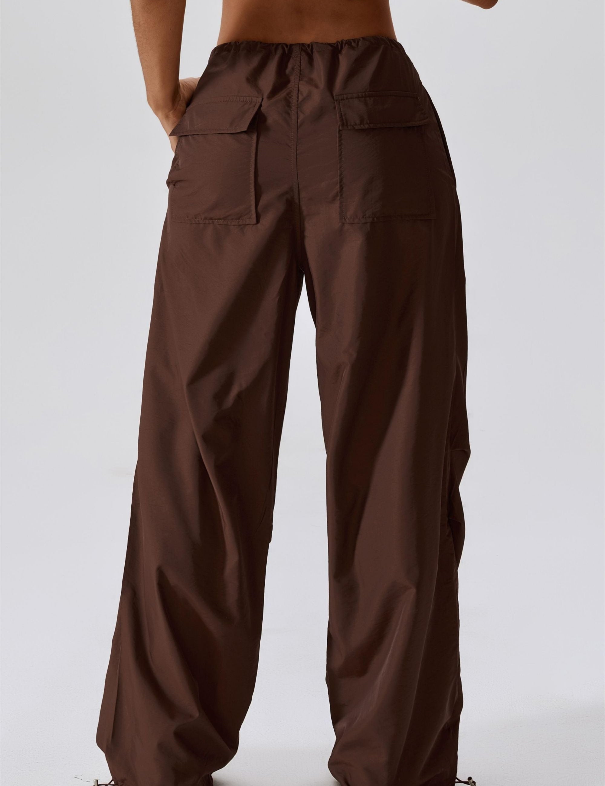 Baggy Cargo Pants with Drawstring by bornfocus