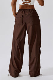 Baggy Cargo Pants with Drawstring by bornfocus