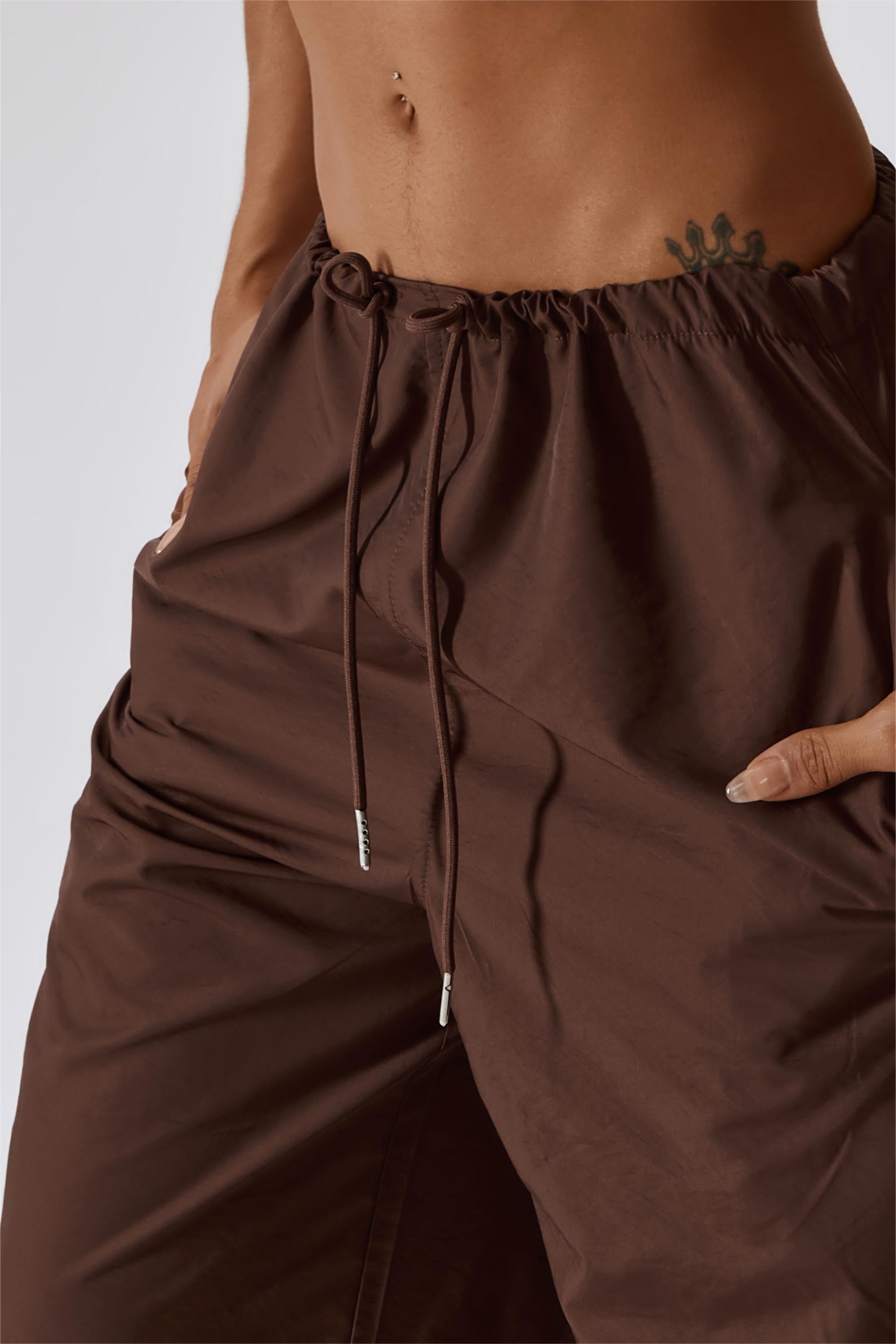 Baggy Cargo Pants with Drawstring by bornfocus