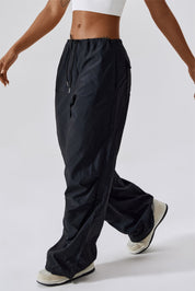 Baggy Cargo Pants with Drawstring by bornfocus