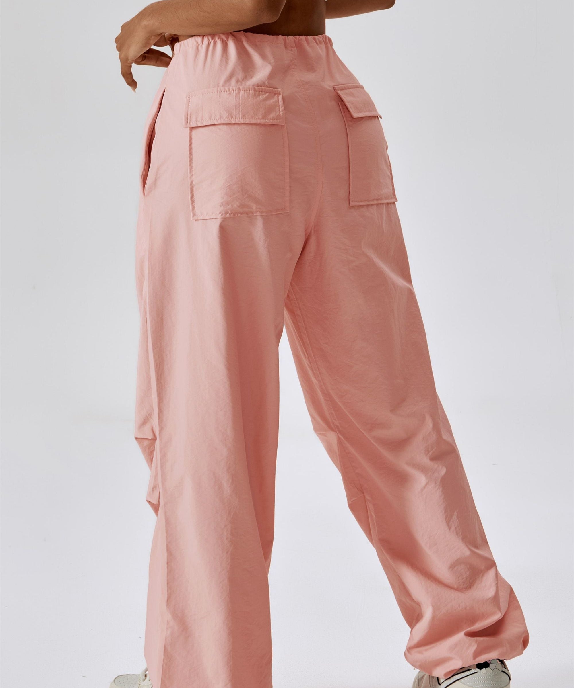 Baggy Cargo Pants with Drawstring by bornfocus