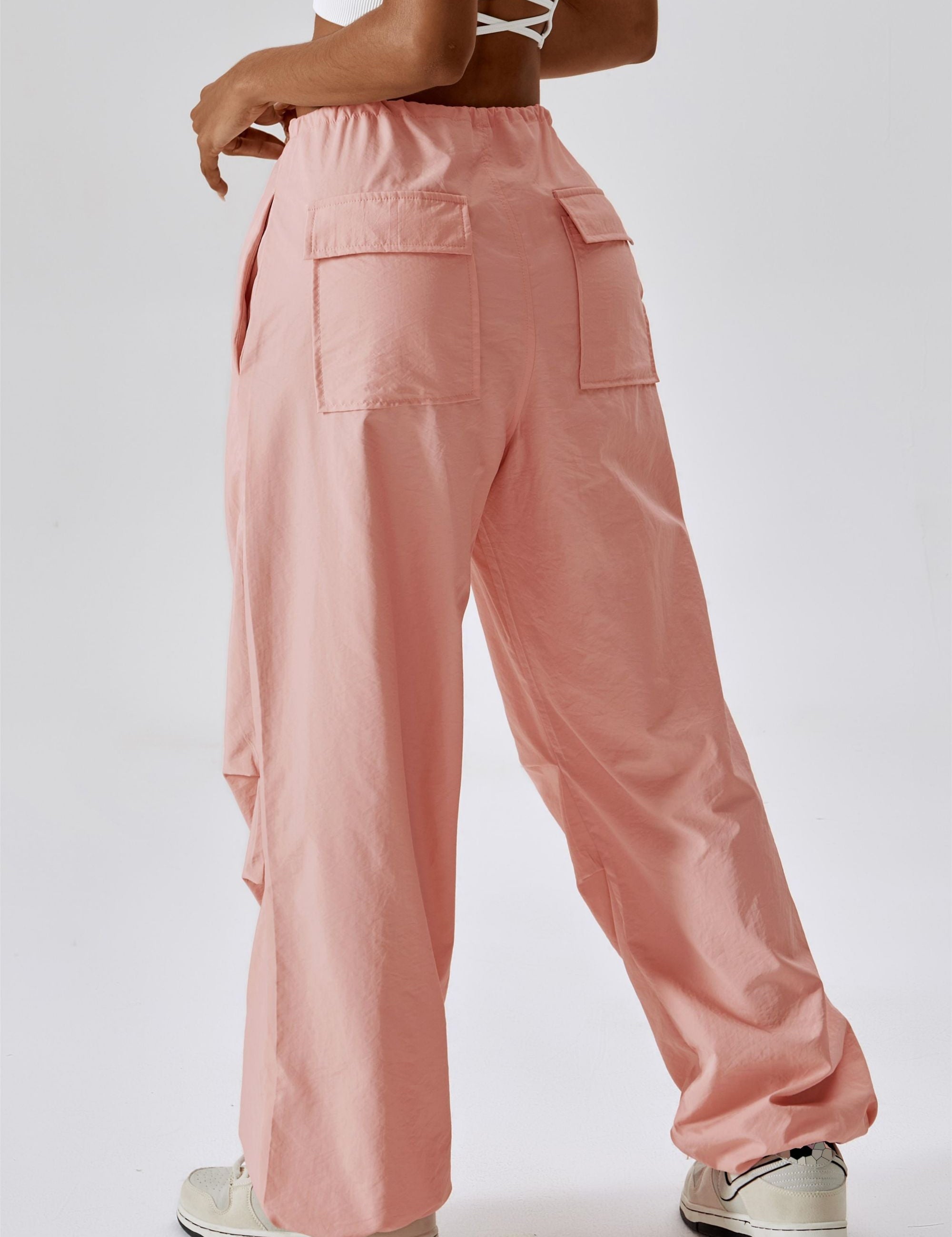 Baggy Cargo Pants with Drawstring by bornfocus