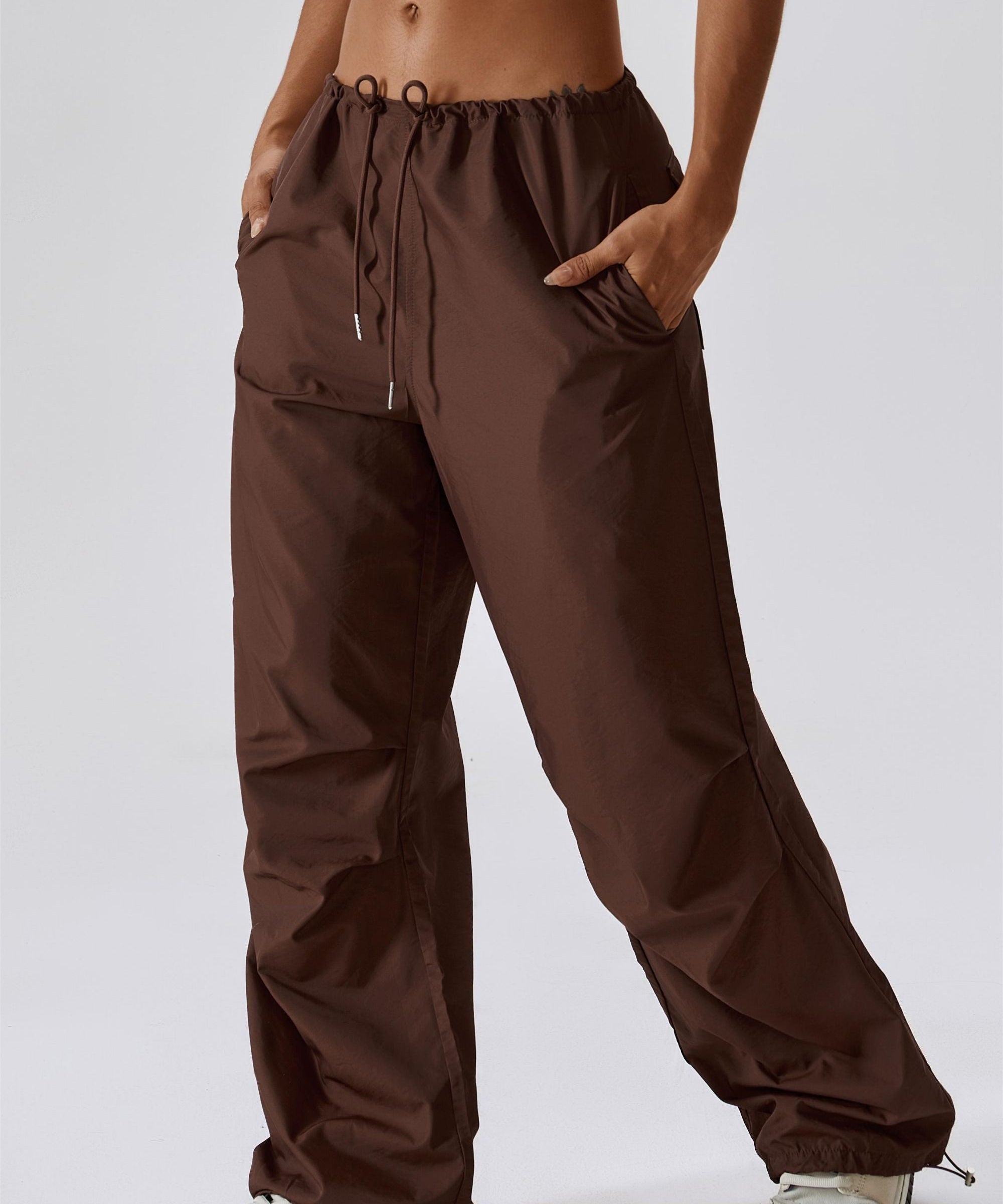 Baggy Cargo Pants with Drawstring by bornfocus